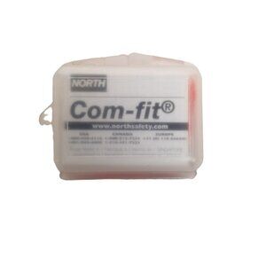 North Comfit Reusable Ear Plugs Corded Safety Case Orange